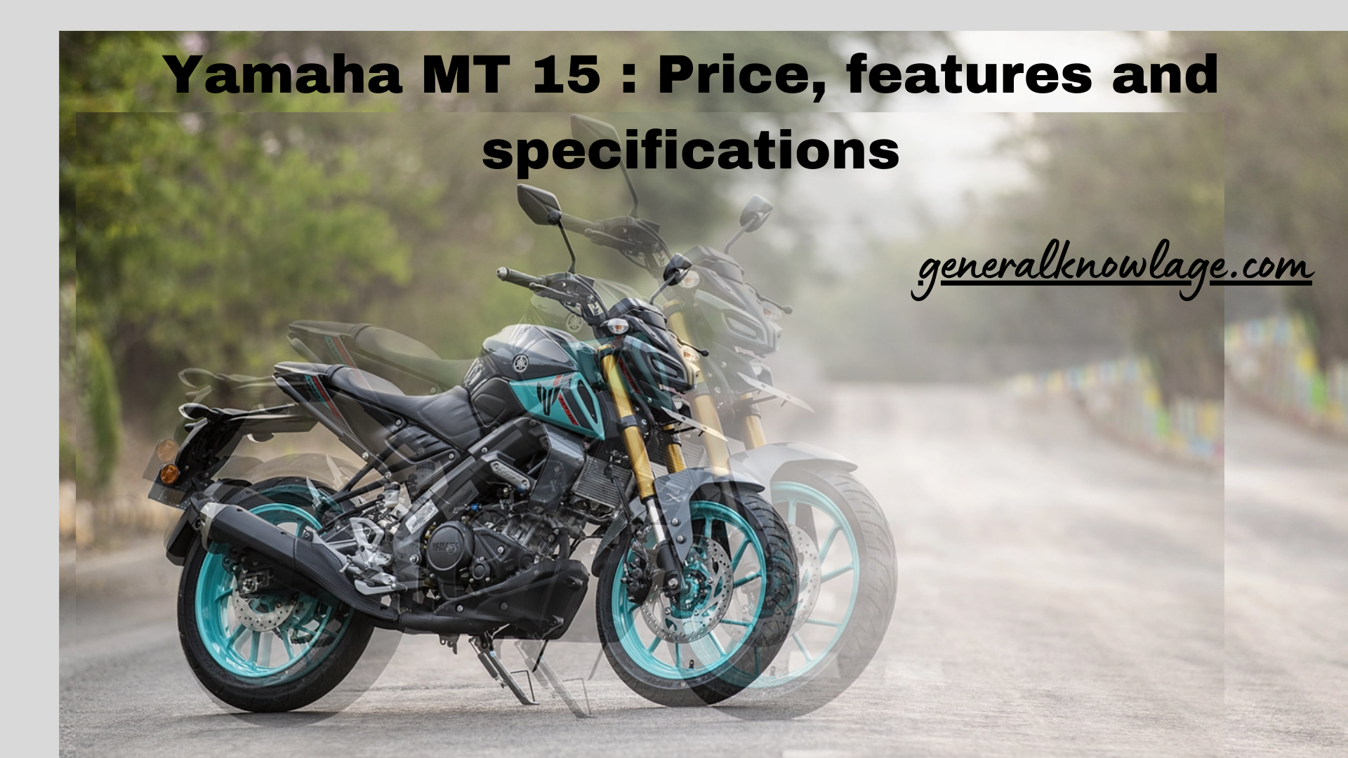 Yamaha MT 15 : Price, features and specifications